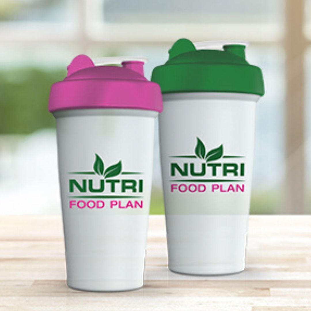 Shaker NUTRI FOOD PLAN v ružovej alebo zelenej farbe zdarma