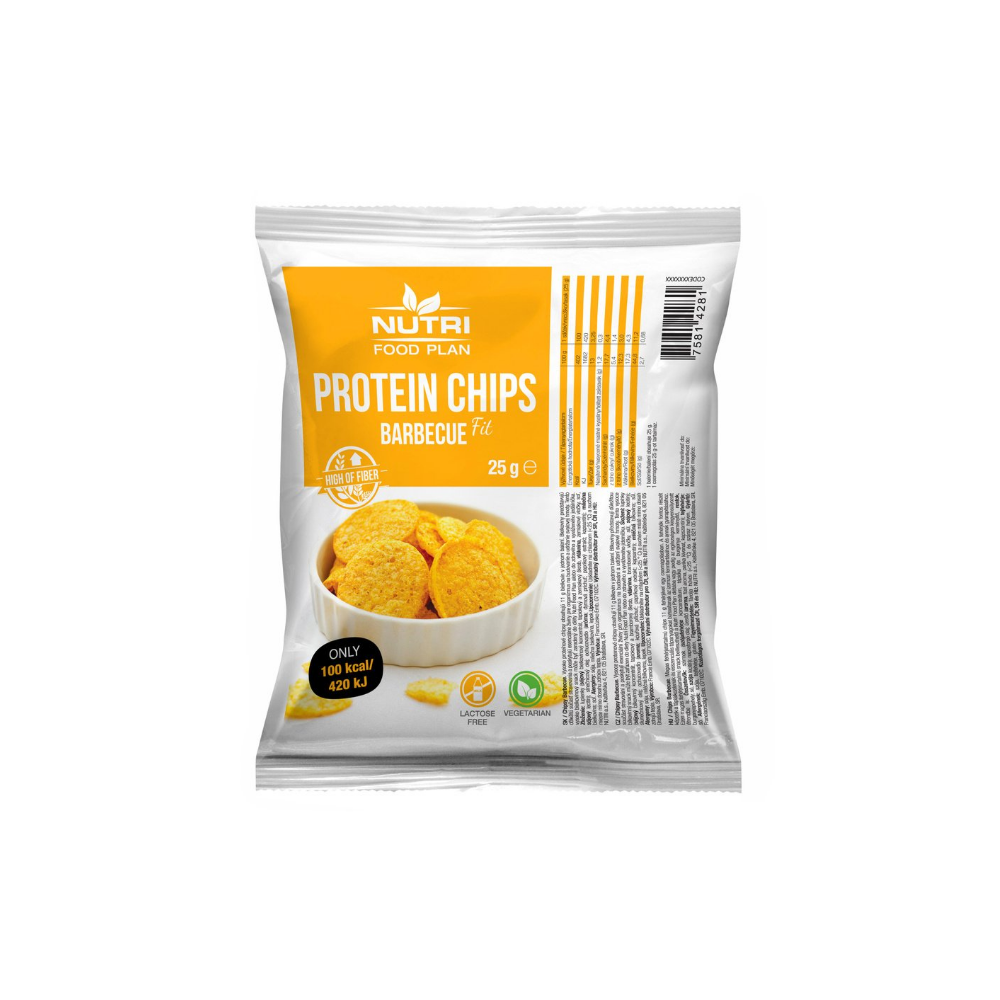 Nízkoenergetické a vysoko proteínová chipsy BARBECUE FIT