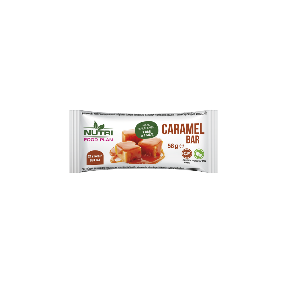 MRP karamelová tyčinka (plnohodnotná náhrada stravy)